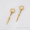 PAIR OF GOTHIC PUNK SPIKE PENDANT 316L SURGICAL STEEL EARRING